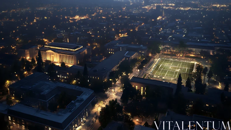 Urban Glow: A City Alive With Evening Lights.