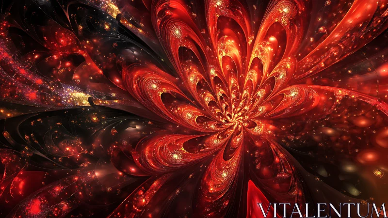 Fractal chrysanthemum bloom in luminous radial abstraction.