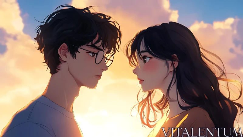 Sunset-soft confession between two quietly burning hearts.