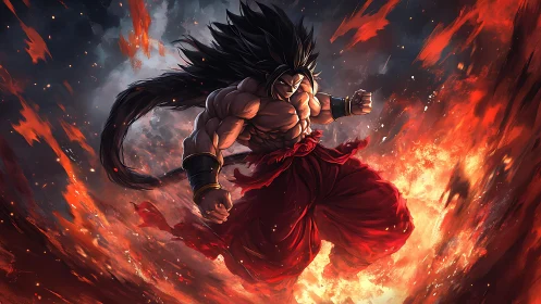 Hyperdynamic warrior eruption amid radial plasma detonation.