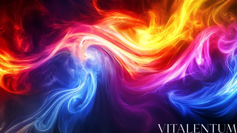 Neon Liquid Dreams: Swirling Energy Symphony.