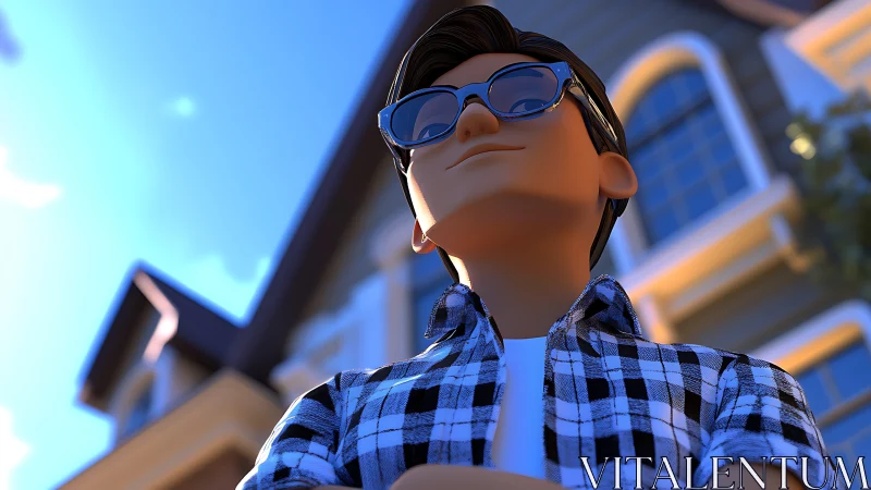 Sunny day confidence with a cool, animated neighbor.