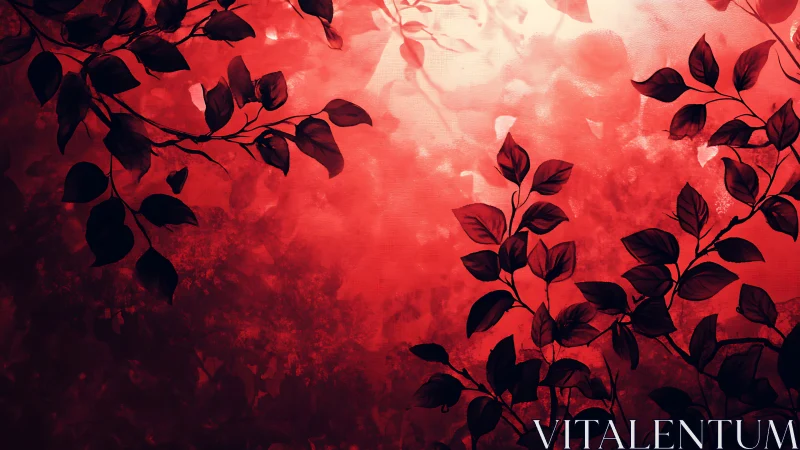 Scarlet twilight vines quietly script shadows across light