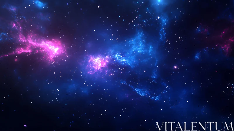 Nebula veils in neon magenta and deep electric blues.