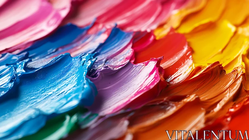 Joyful rainbow oil paint strokes invite playful creativity now