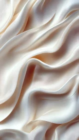 Macro study of ivory satin folds with directional soft lighting.