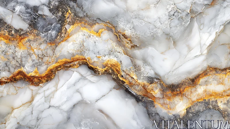 Elegant natural marble texture with gold and grey veining, realistic style.