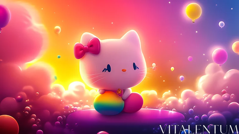 3D rendered character figure in surreal environment with atmospheric lighting