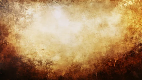 Weathered parchment texture glows with warm sepia tones.