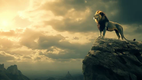 Sun-drenched mountain monarch surveys a storm-tinted kingdom