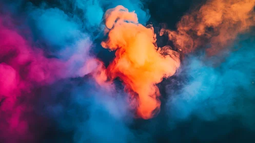 Glowing clouds of color swirl softly through a dreamy sky