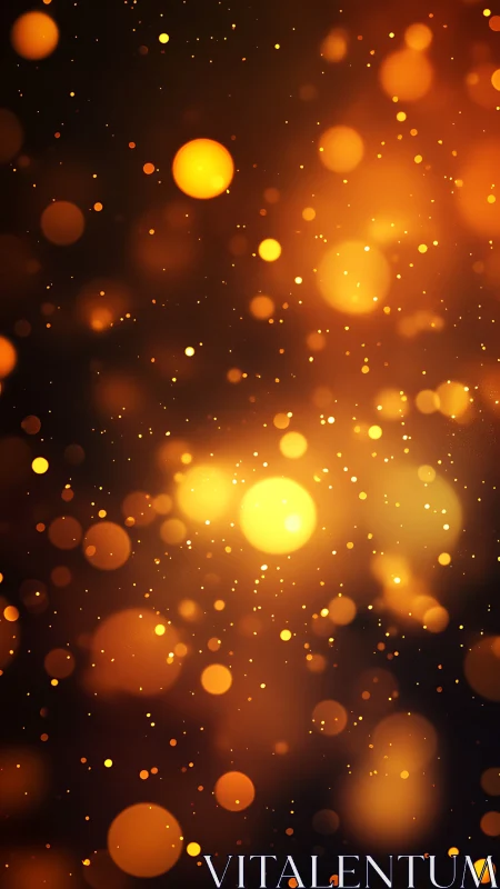 Golden bokeh lights on dark background for warm glow visuals.