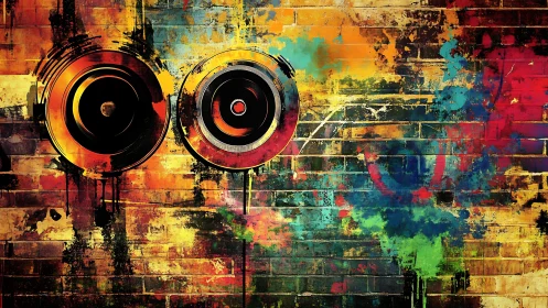 Streetwall soundwaves in a riot of urban color and motion.