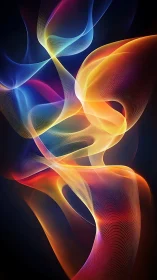 Aurora Ribbon Tango in Neon Spectrum Silence.