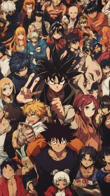 Crowded battle dreams stack into one wild anime skyline