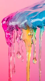 Candy colored drips melting into a dreamy pastel cascade.