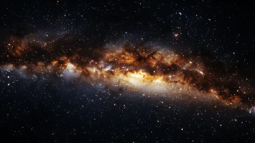 Stellar river of the Milky Way crossing deep starfield.