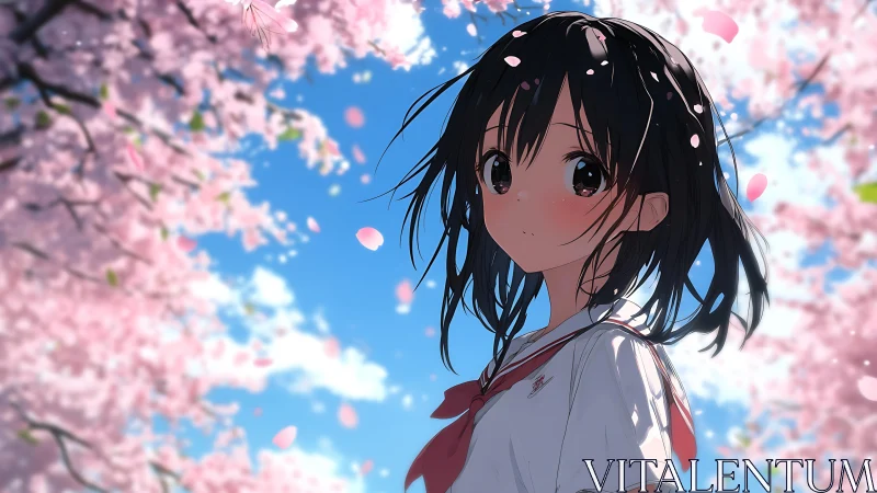 Spring-kissed daydream lingers beneath drifting sakura clouds