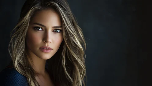 Photorealistic half-length portrait under soft rim lighting.