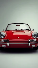 Shining red classic convertible welcomes a joyful open road