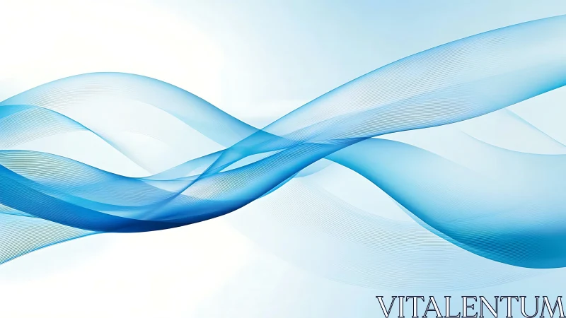 Cyan gradient waveforms with overlapping translucent ribbons