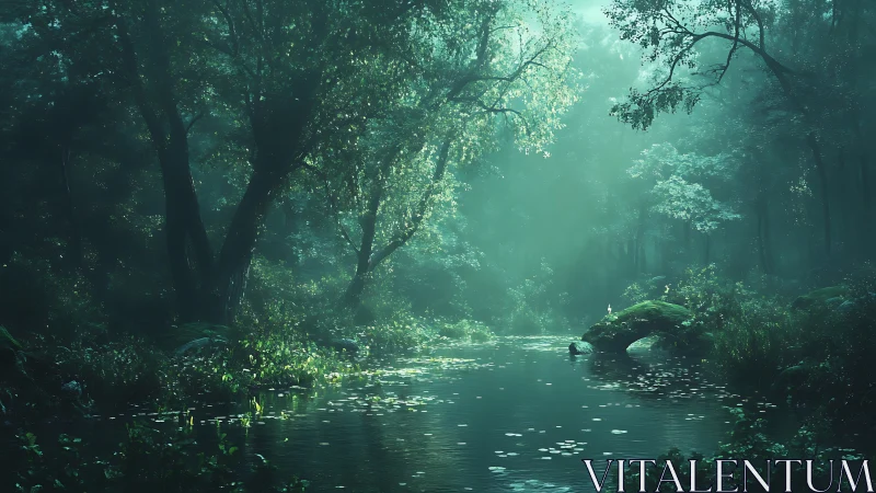 Emerald Cathedral Where Mist Dances Through Verdant Stone.