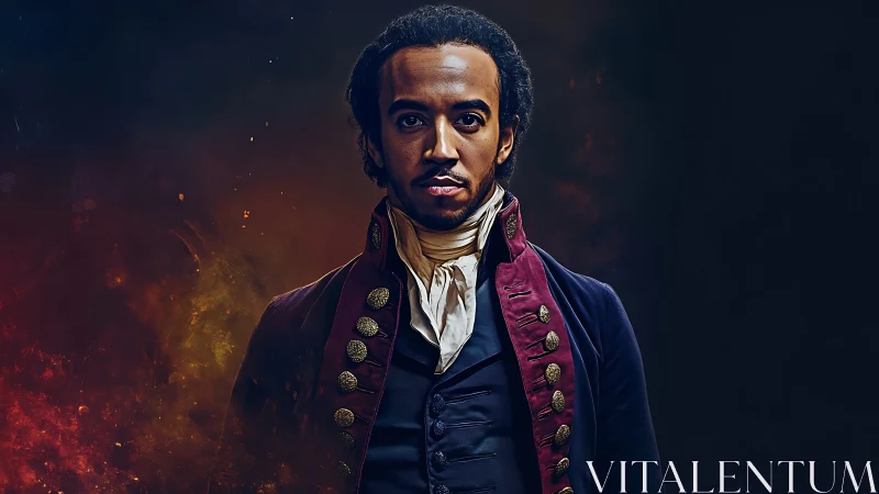 Regal half-length portrait of 18th century officer in uniform