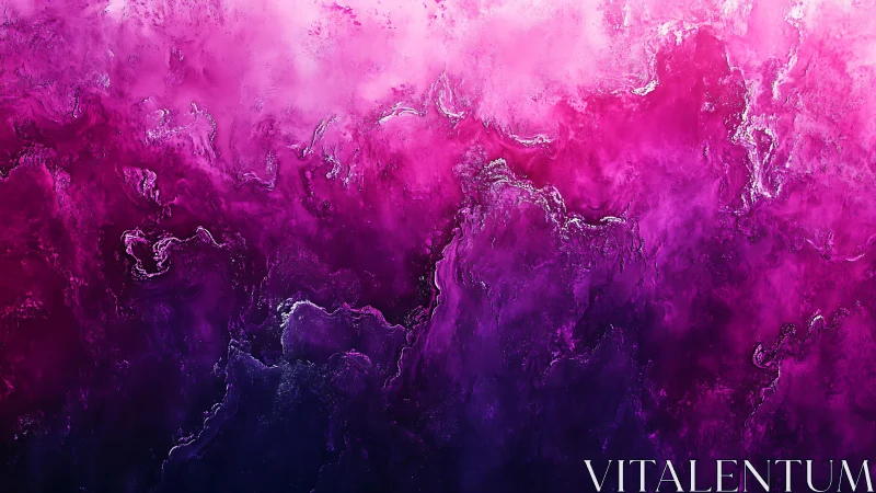 Fuchsia nebula pours downward into an inky violet sea