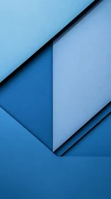 Layered blue geometric planes form angled minimal composition