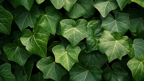 Photorealistic ivy foliage study with layered leaf structure.
