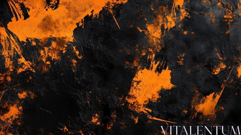 Molten Ember Splashes Across Charred Midnight Canvas.