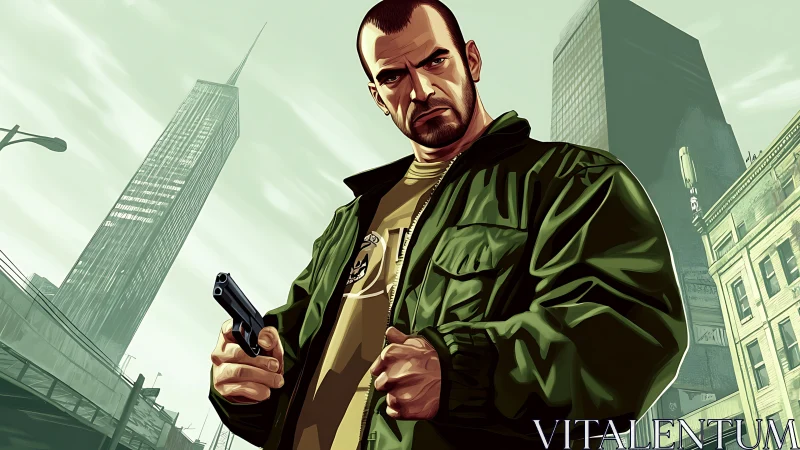 Street-tough drifter grips destiny in a tilted city canyon