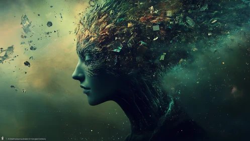 Stellar mind drifts into cosmic wreckage and luminous data