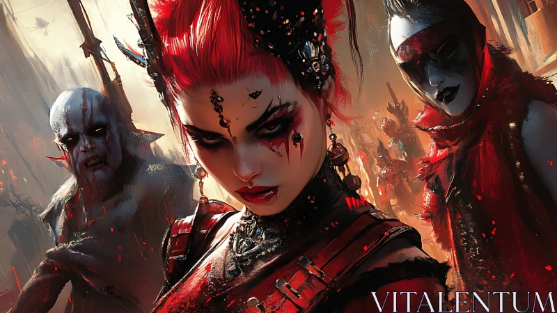 Ritualized cyber-goth warband in infernal chromatic turbulence.