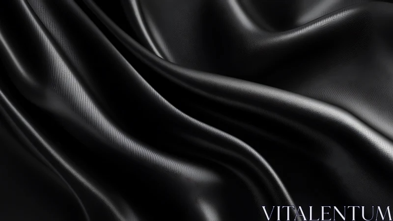 Silken Waves in Monochrome: Luxurious Fabric Flows.