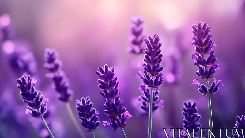 Purple Whispers: Lavender Sentinels in Dreamy Bloom.