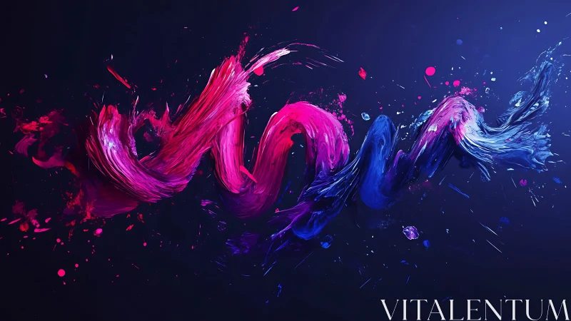 Chromatic whirlwind ribbon dances across the midnight void.