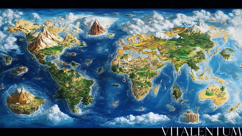 Story-soaked continents unfurl as a whimsical adventure atlas