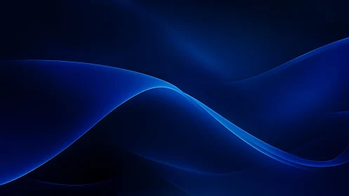 Spectral blue wavefronts forming fluid luminous gradients.