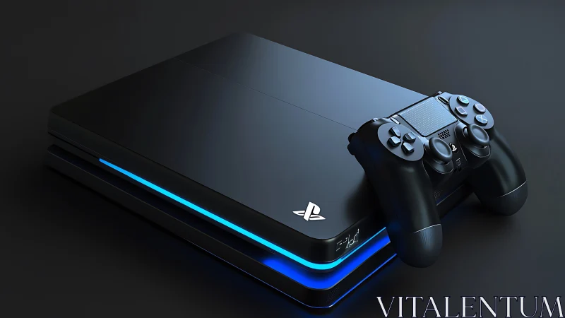 PlayStation 5 Console with DualSense Controller Setup.