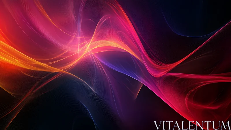 Glowing waves of color flowing across a dreamy dark sky.