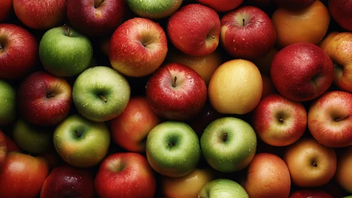 Glossy orchard jewels huddle in a tight, color-splashed crowd