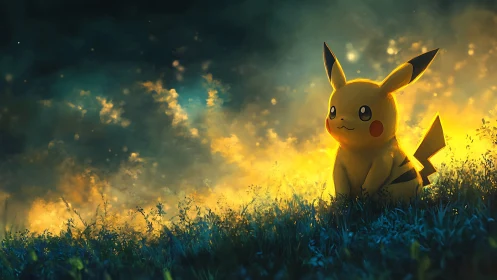 Lightning-bright forest wanderer basking in dusklight glow.