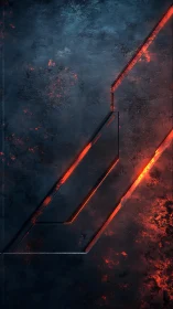 Incandescent geometric conductors emit radiant heat through dark architectural infrastructure