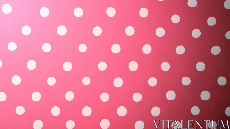 Bubble-bright white polka dots on playful candy pink field.