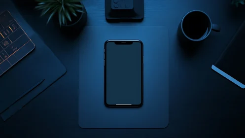 Dark Blue Sanctuary Where Minimalist Tech Meets Morning Ritual