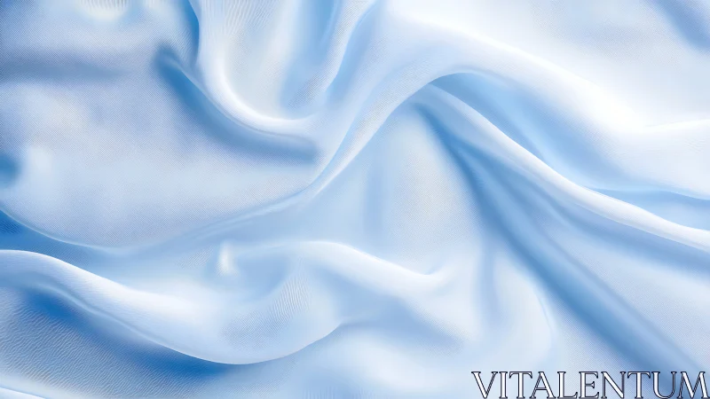 Soft blue silk drapery with flowing folds and subtle sheen.