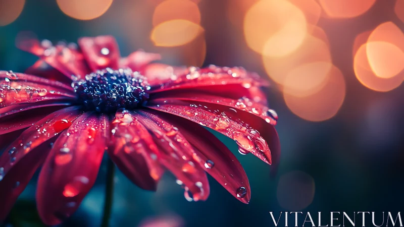 Jeweled Petals: Nature's Glistening Treasure.