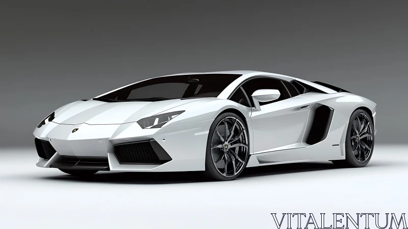 Low-angle studio render of white angular supercar chassis.