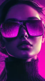 Neon-tinted dreamer rewrites the skyline in mirrored magenta